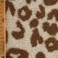 Preview: Teddyplüsch Leopardenmuster beige braun